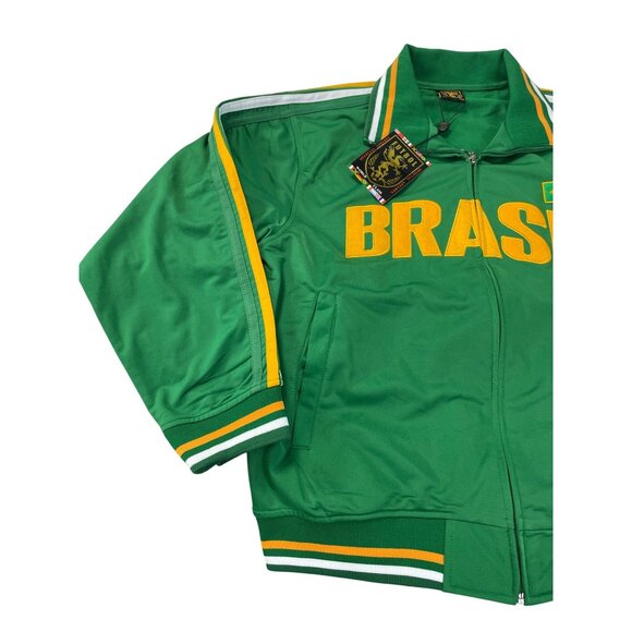 Fifth Sun Brazil mens green full zip track varsity jacket Sz XL SKU 9608 - Picture 3 of 15